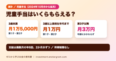 児童手当はいくら？3歳未満は月1万5,000円、高校生年代まで月1万円、第3子以降は月3万円｜支給月と人数別の計算例