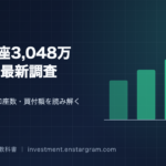金融庁の最新NISA利用状況｜2026年6月末で口座数3,048万、1〜6月の買付額13.8兆円から分かる投資家の変化